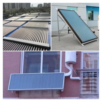 武汉硚口区集中集热太阳能热水系统.工厂太阳能热水图片