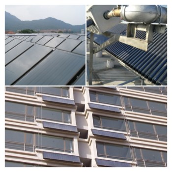 武汉硚口区集中集热太阳能热水系统.工厂太阳能热水图片