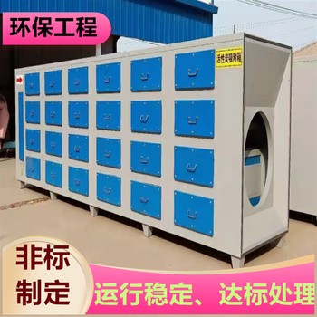 霍邱廢氣治理PP活性炭箱工作