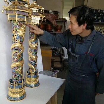 景泰藍花瓶擺件，銅胎掐絲琺瑯工藝品，景泰藍廠家批發定制