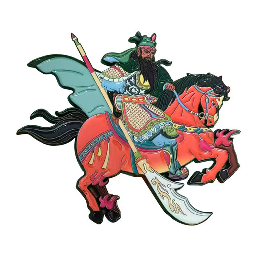 關(guān)羽金屬徽章定做琺瑯胸針工廠