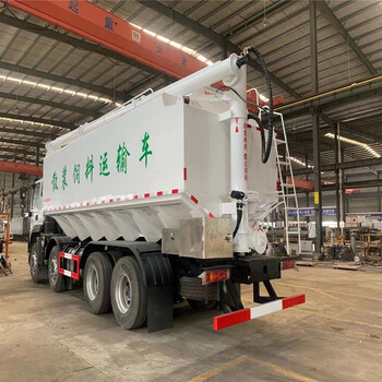 二手短四軸散裝飼料車(chē)車(chē)在隨州隨時(shí)看車(chē)/程力飼料散裝車(chē)