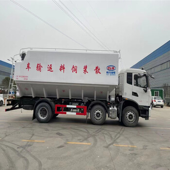 二手短三軸散裝飼料車現車隨時提檔/多利卡散裝飼料運輸車價格