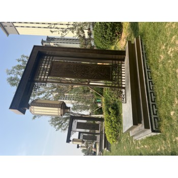 售樓部不銹鋼園林落地燈仿古銅燈箱定制