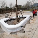 玻璃鋼白色樹(shù)池坐凳滑縣廠(chǎng)家深化定做玻璃鋼座椅