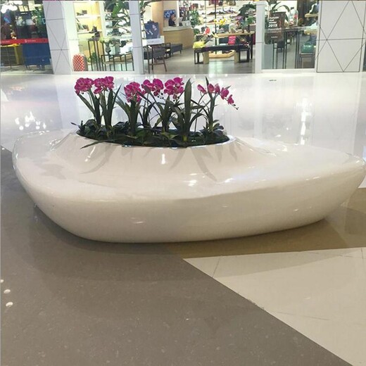 玻璃鋼花池坐凳玻璃鋼花箱玻璃鋼花盆定制異形玻璃鋼花池廠家電話
