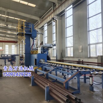 鋼管內(nèi)外壁拋丸機(jī)鋼管噴砂機(jī)