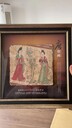 陜西特色仿古唐壁畫(huà)工藝品端杯仕女圖泥皮壁畫(huà)作品銷(xiāo)售