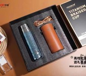 西安希诺（不锈钢+水晶玻璃）杯套盒两只装商务礼品