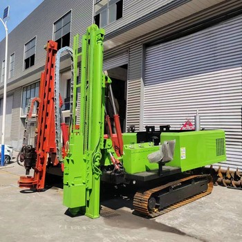 光伏工程履帶打孔機(jī)大型液壓光伏打樁機(jī)無懼凍土建筑地基螺旋鉆