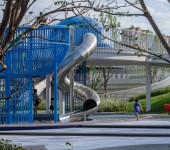 不锈钢螺旋滑梯景区户外攀爬网游乐园拓展训练儿童不锈钢直滑梯