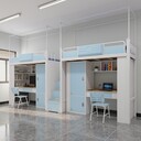 康勝供應學(xué)生宿舍公寓床上床下桌帶柜組合床大學(xué)生公寓床高低床