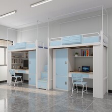 康勝供應學生宿舍公寓床上床下桌帶柜組合床大學生公寓床高低床圖片