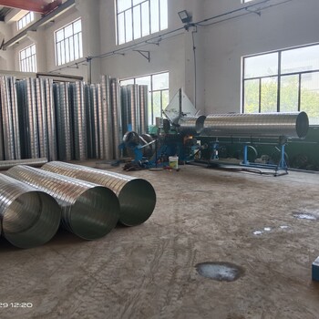 寧波大型風管加工廠大型商用排煙管不銹鋼螺旋風管耐高溫排煙風管