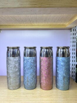 西安純鈦茶杯，金屬鈦杯蓋杯身，feijian牌提山茶漏鈦水杯批發(fā)