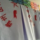 辦公室門(mén)簾西安白/藍(lán)的確良門(mén)簾印字衛(wèi)生床單印字