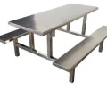 广州不锈钢快餐桌长条形八人位设计方便大家使用