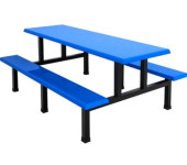 玻璃钢食堂餐桌椅桌面凳面的颜色可以定制美观