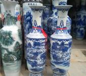陕西西安青花迎客松1.8米高落地大陶瓷花瓶报价咨询处