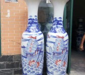 墨彩山水陶瓷花瓶，西安开业大花瓶摆件，现货2米大花瓶礼品