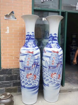 送兄弟單位上級公司大銅鼎西安開業陶瓷花瓶花開富貴大花瓶落地