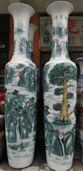 開業(yè)擺件大花瓶，校慶紅瓷花瓶銷售，西安落地花瓶工藝品