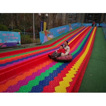 彩虹滑道厂家供应新颖亲子游乐设备儿童滑道租赁