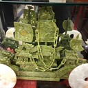 西安玉雕帆船擺件陜西藍田玉船開(kāi)業(yè)慶祝禮品之選