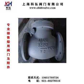 船用鑄鐵5K擺式止回閥日標鑄鐵單向閥JISF7372F7373