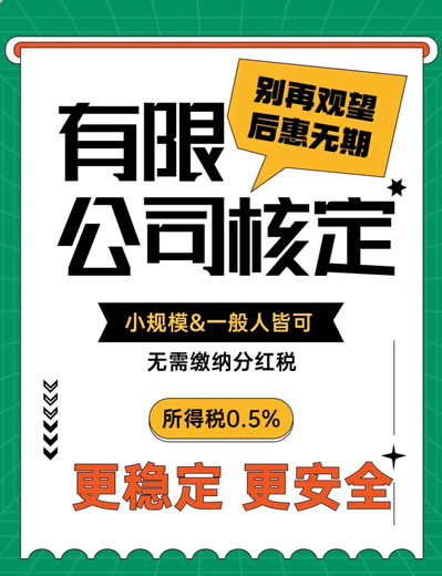 一般纳税人企业可享受园区垫税和企业所得税核定0.5%