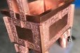 西安大型四羊方尊纯铜摆件配木底座做字