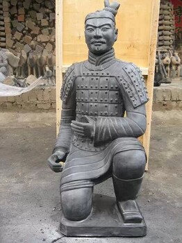 西安鍍銅兵馬俑像人物擺件仿古秦陵兵馬俑工藝紀(jì)念品廠家