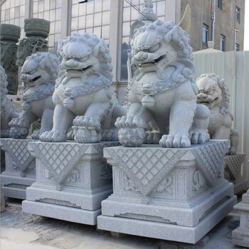 園林?jǐn)[件寺廟庭院石雕港幣獅