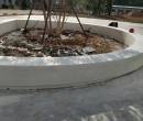 上海浦东泰科磨石坐凳公园白色无机磨石花坛技术指导图片