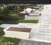 上海学校仿石艺术混凝土坐凳真石丽泰科石树池花坛造型