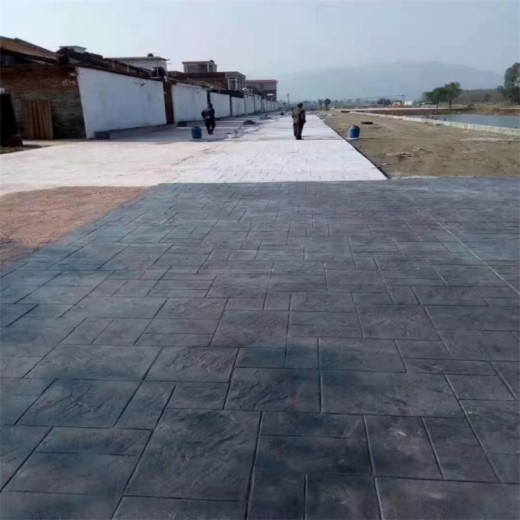 上海动物园防滑压花压模地坪包工包料水泥压印路面材料厂家
