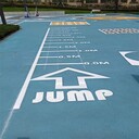 上海外灘公園透水混凝土地坪施工藍色瀝青路面包工包料