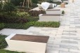 上海真石丽泰科石混凝土坐凳白色泰科磨石花坛施工方案