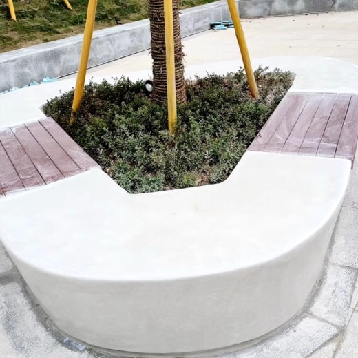 上海公园泰科魔石圆形花坛定制安装泰科石现场打样