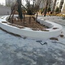 上海泰科砼石弧形樹(shù)池花壇定制安裝泰克石凳子材料