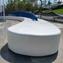上海嘉定口袋公園混凝土樹池坐凳安裝真石麗泰科石花壇設(shè)計施工