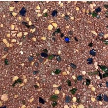 江苏扬州旅游景区彩色混凝土砾石地坪仿沙滩玻璃骨料施工