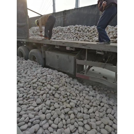 扬州宝应县高铁沿线变电所鹅卵石米黄色鹅卵石生产厂家