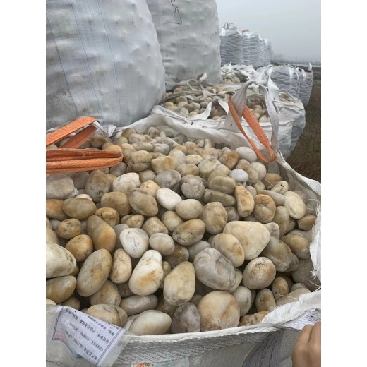榆林绥德县水处理鹅卵石米黄色鹅卵石价格