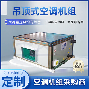 吊頂式空氣處理機組銅線電機加厚板材高大空間新風機組