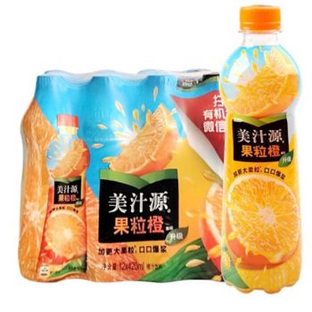 美汁源果粒橙420ml重庆饮料批发中心