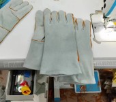 二层加长全皮耐高温防火切割耐磨电焊手套焊工牛皮劳保手套