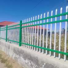 西安小区学校围墙护栏绿白锌钢防护栏锌钢护栏定做
