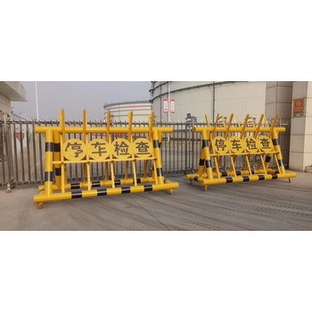 延安帶輪可移動路障拒馬移動護欄學校加油站防沖撞移動隔離欄