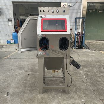 i濕式手動(dòng)噴砂機小型箱式滾籃式水噴砂機